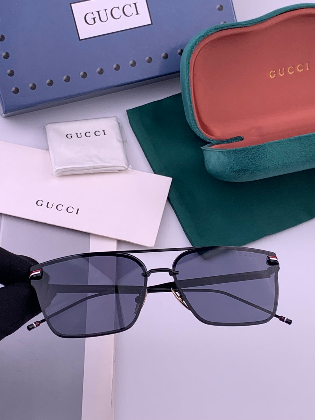 Gucci G152 Polarized Aviator Gold Lens Sunglasses for Men & Women