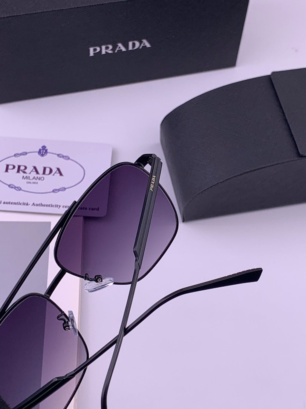 Prada Fashion Purple Lens Sunglasses for Men - detail image 3