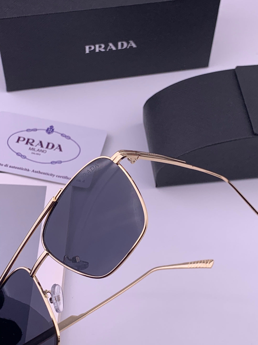 Prada Fashion Black Lens Sunglasses for Men - 487029