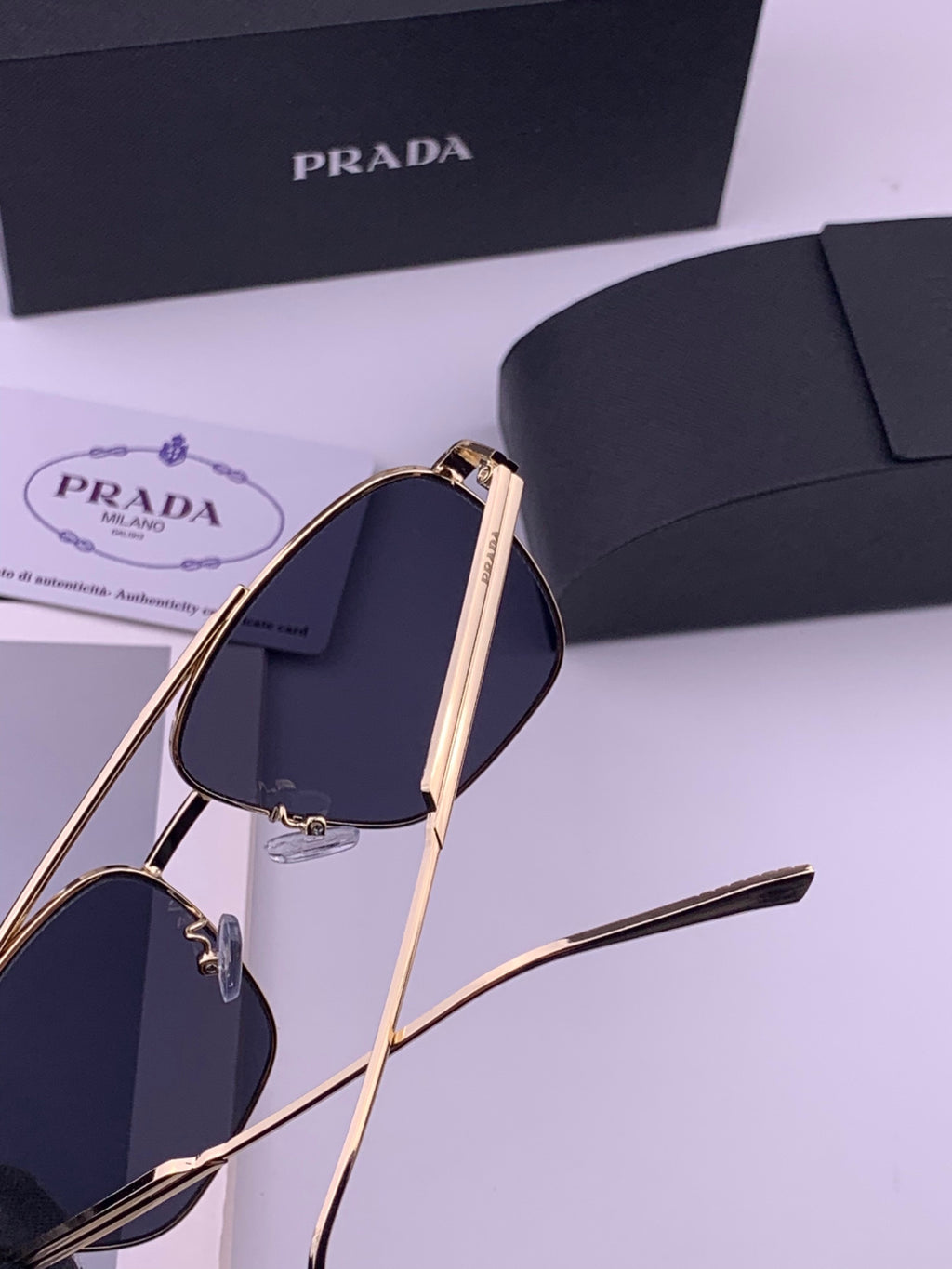 Prada Fashion Black Lens Sunglasses for Men - 487029 - detail image 3