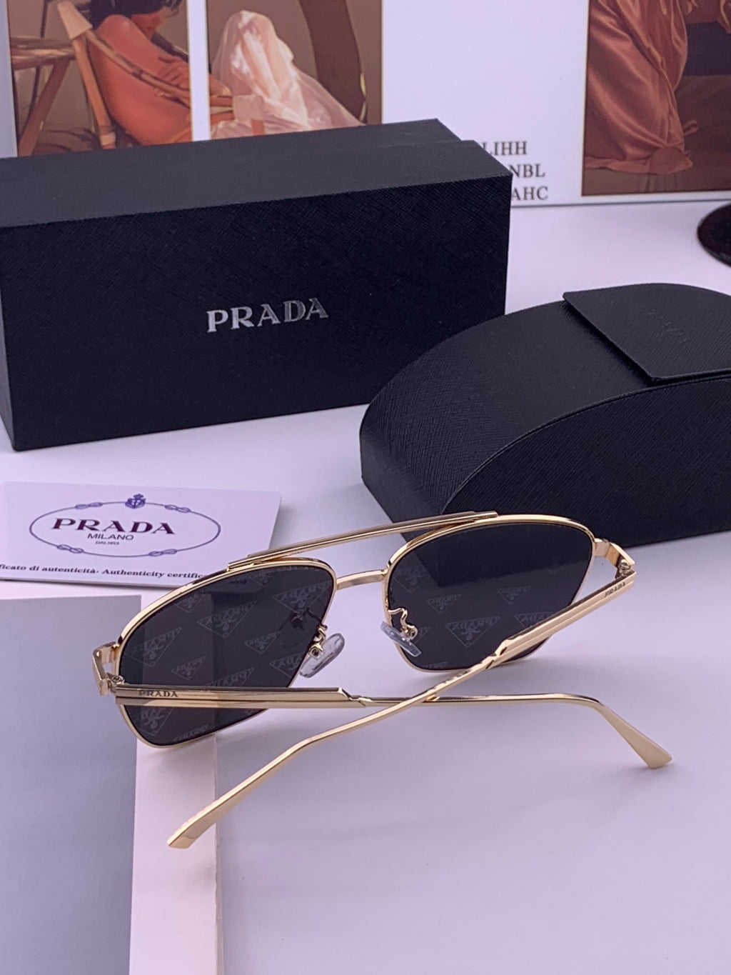Prada Fashion Silver Lens Sunglasses for Men - 487030 - detail image 7