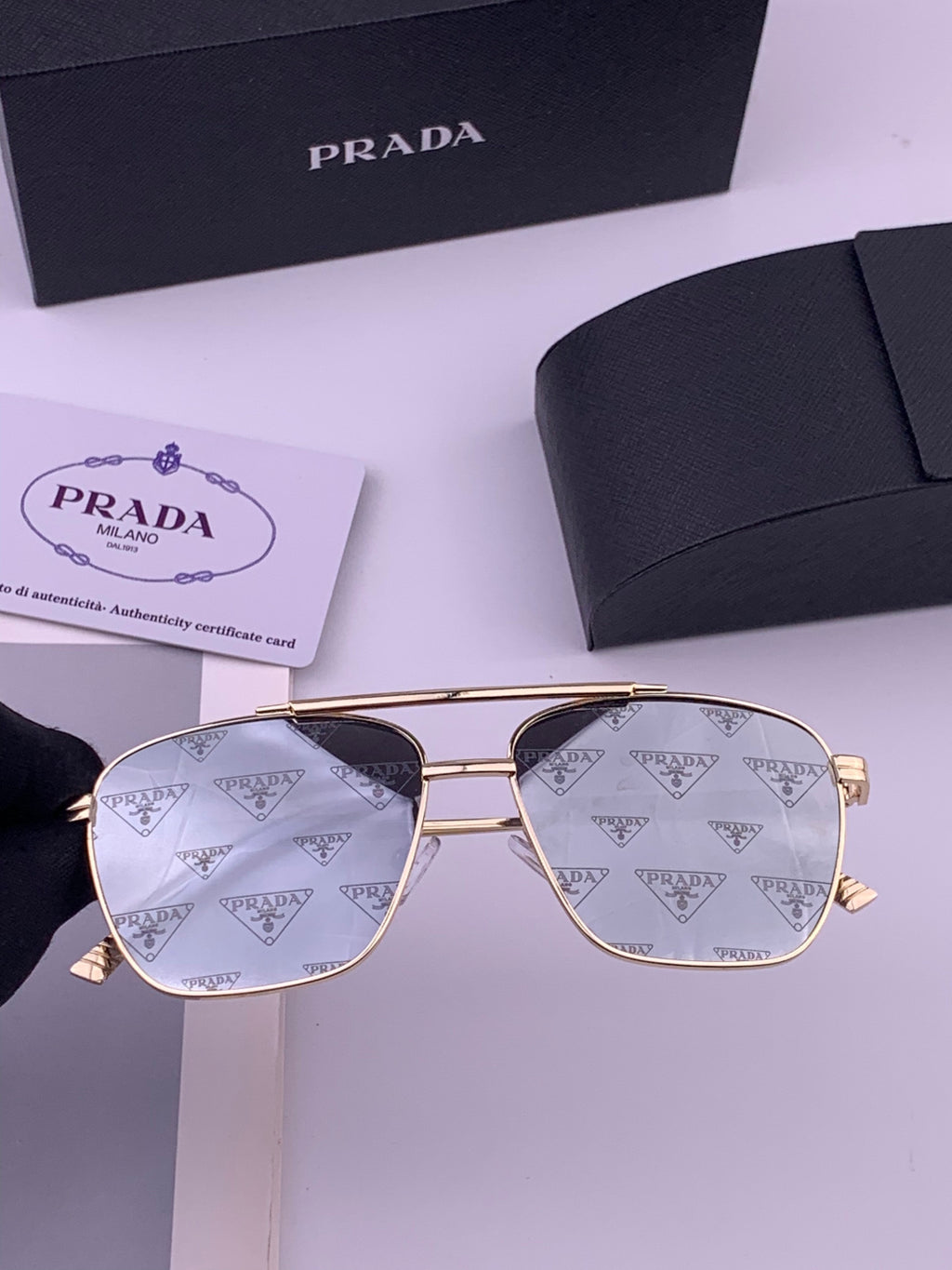 Prada Fashion Silver Lens Sunglasses for Men - 487030