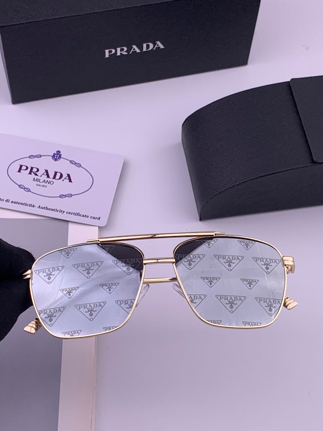 Prada Fashion Silver Lens Sunglasses for Men - 487030