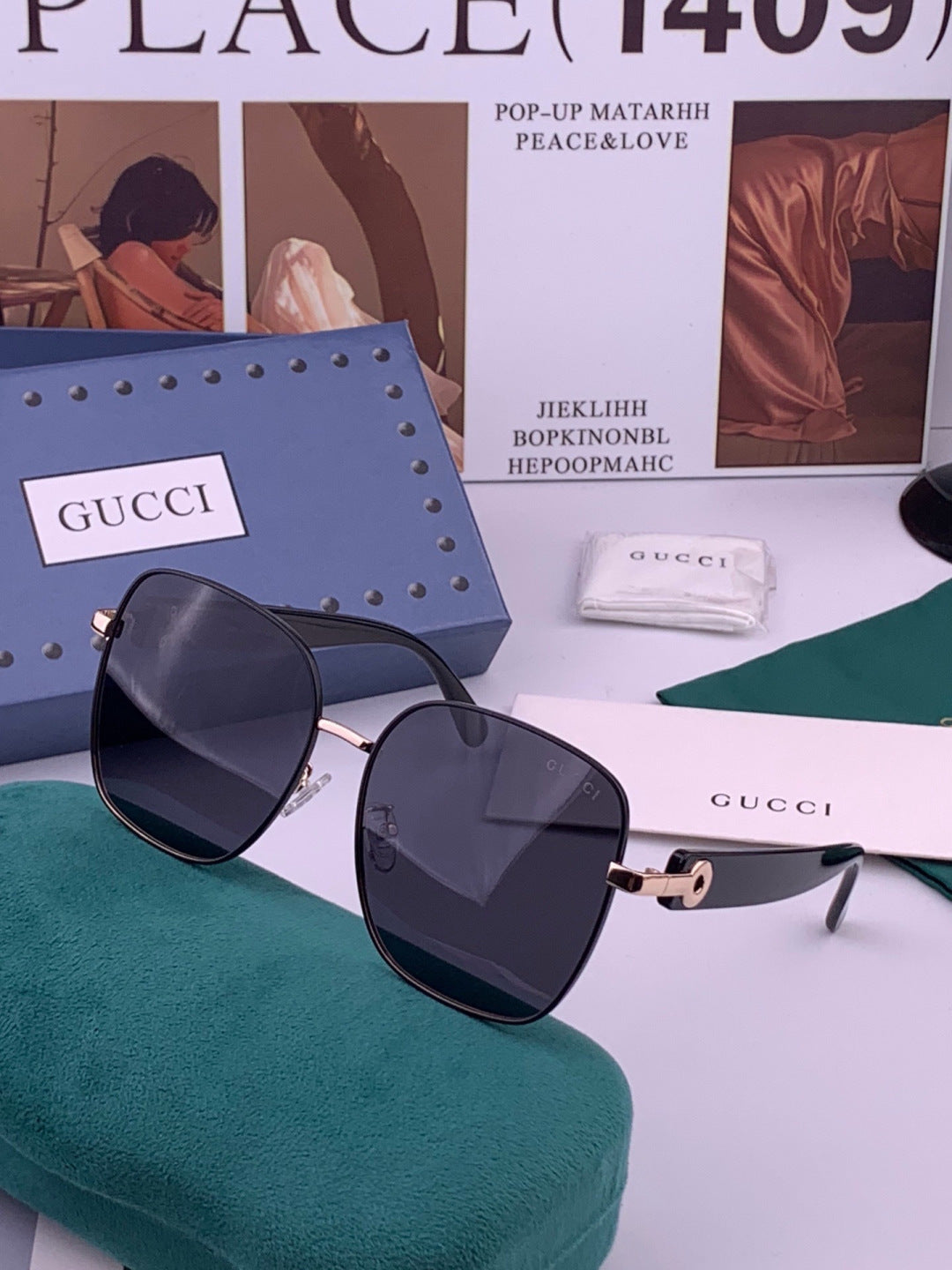 Gucci G9388 Round Gold Lens Sunglasses for Men & Women - 493328 - detail image 2
