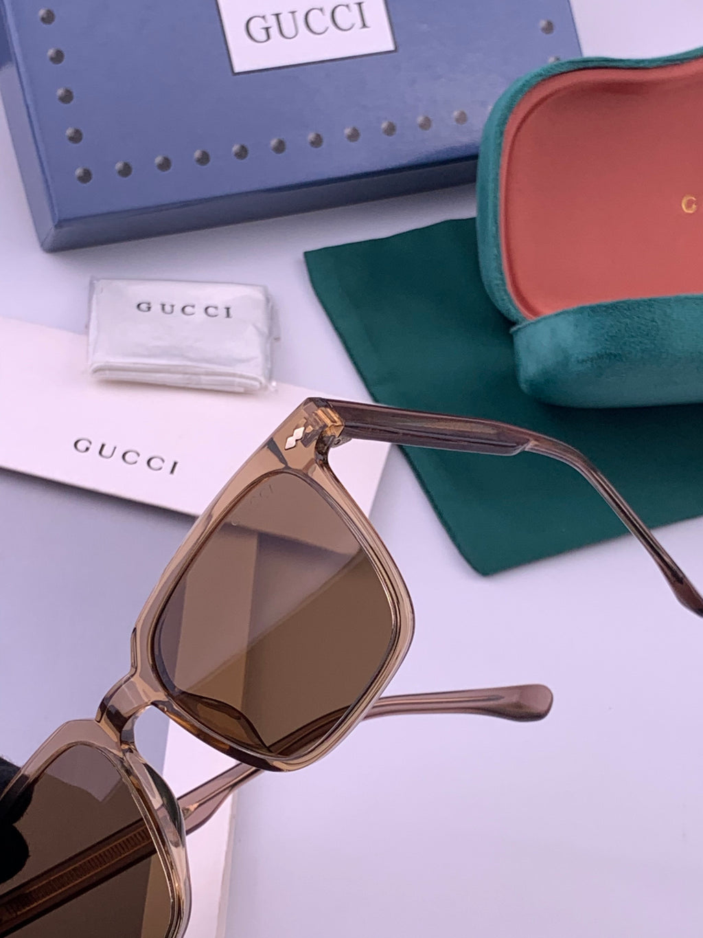 Gucci G0514 Square Brown Lens Sunglasses for Men & Women - detail image 3