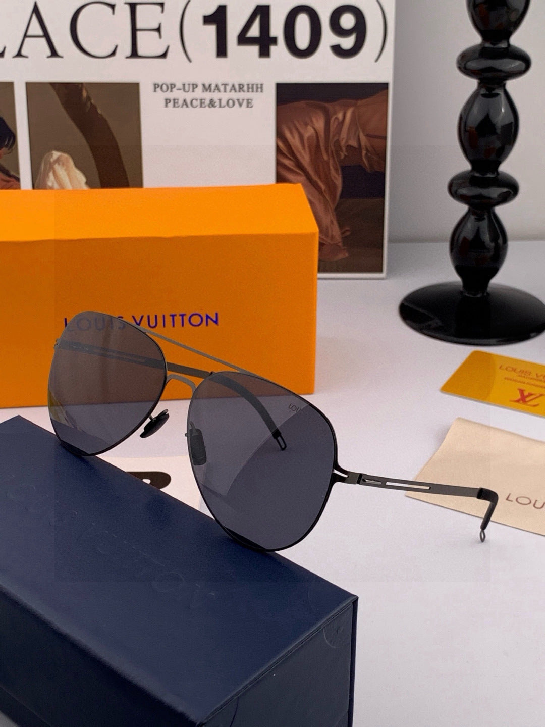 Louis Vuitton L1862 Fashion Red Lens Sunglasses for Men & Women - detail image 6