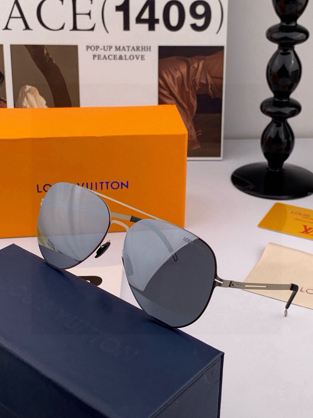 Louis Vuitton L1862 Fashion Red Lens Sunglasses for Men & Women - detail image 5