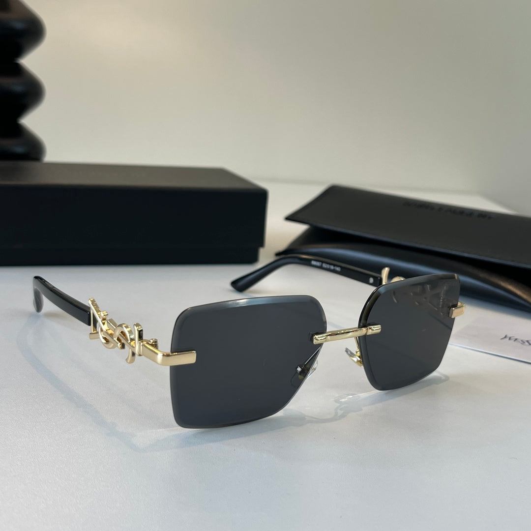 Saint Laurent Fashion Black Lens Sunglasses for Men & Women - 486921