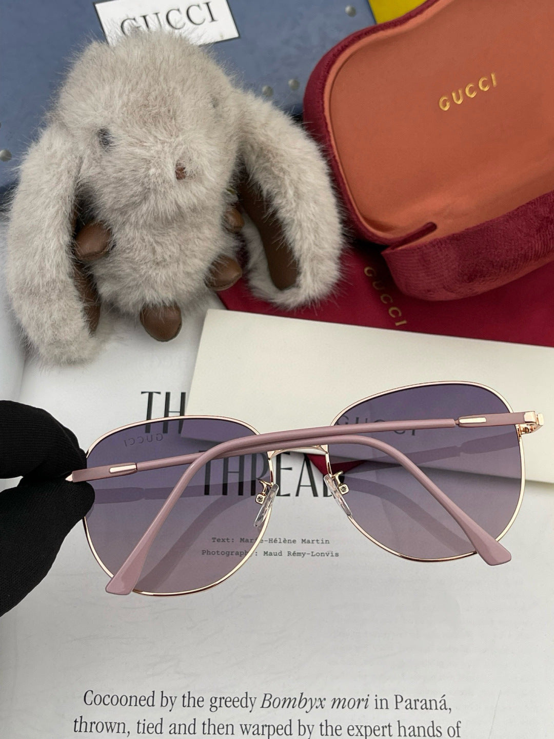 Gucci G5822 Polarized Oversized Gold Lens Sunglasses for Men & Women - 486303 - detail image 5