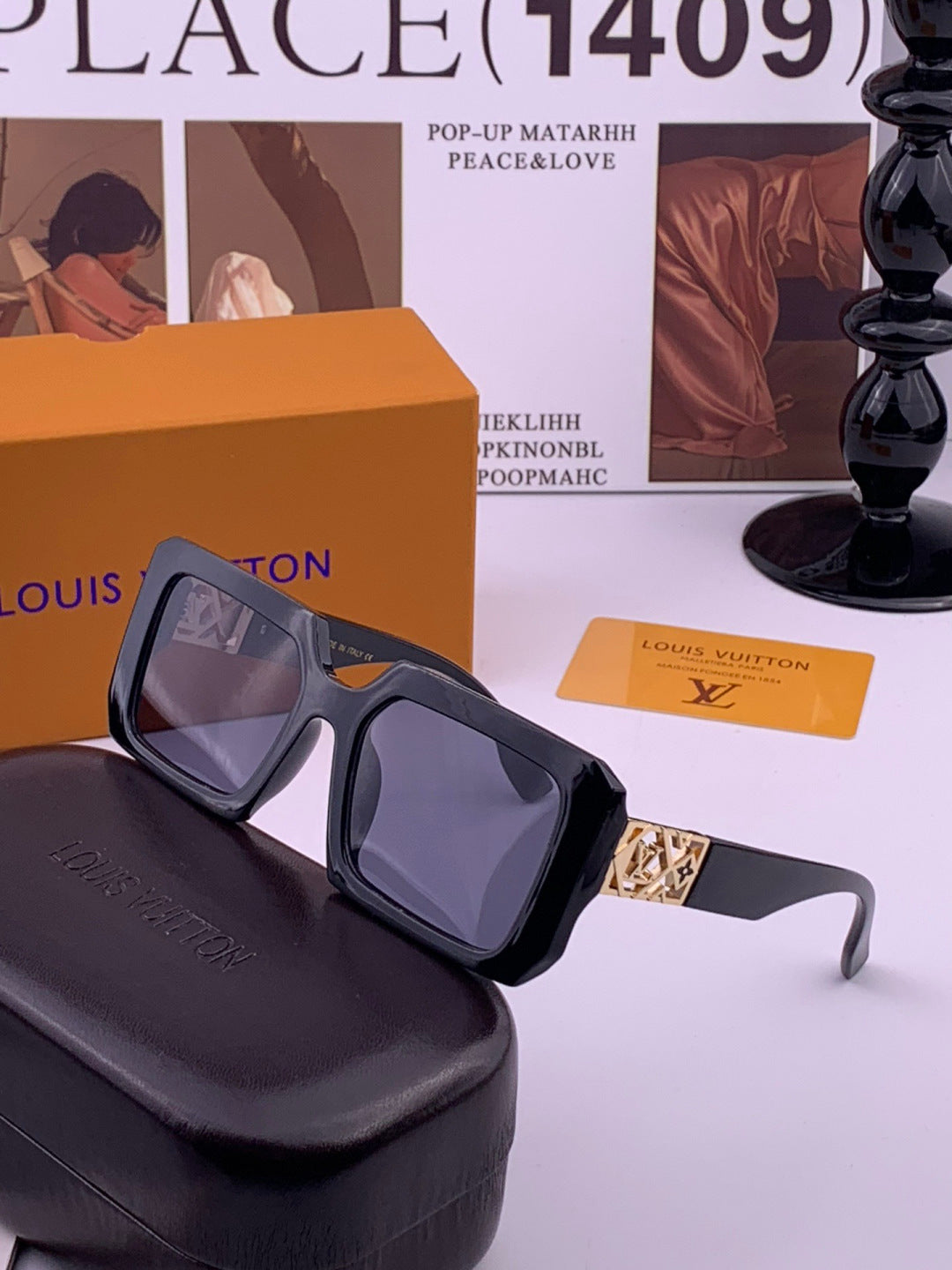 Louis Vuitton L77001 Square Brown Lens Sunglasses for Men & Women - 486116 - detail image 3