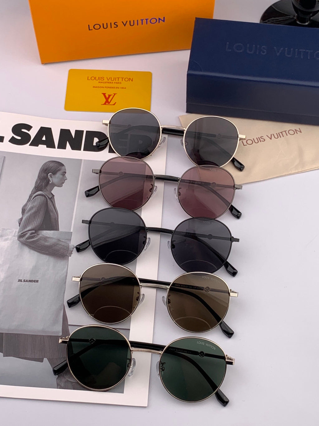 Louis Vuitton L3340 Polarized Aviator Orange Lens Sunglasses for Men & Women - detail image 8