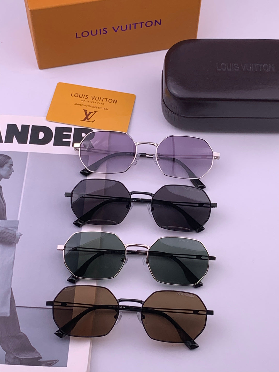 Louis Vuitton L6339 Polarized Aviator Gold Lens Sunglasses for Men & - 486107 - detail image 8