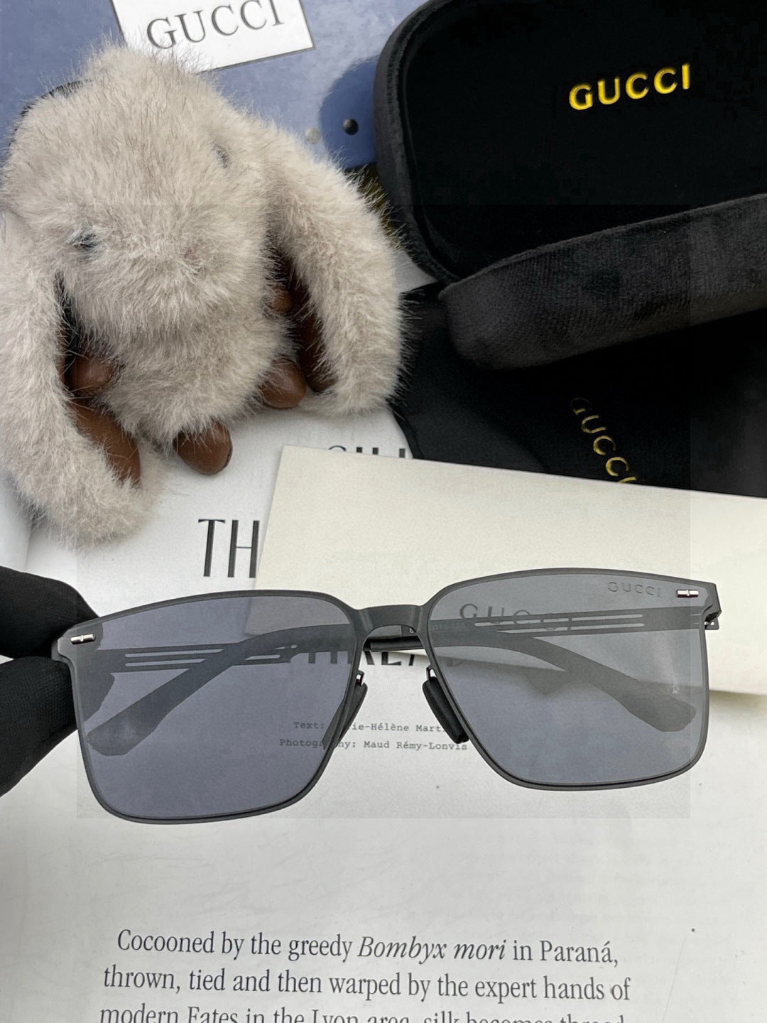Gucci G176 Polarized Aviator Red Lens Sunglasses for Men