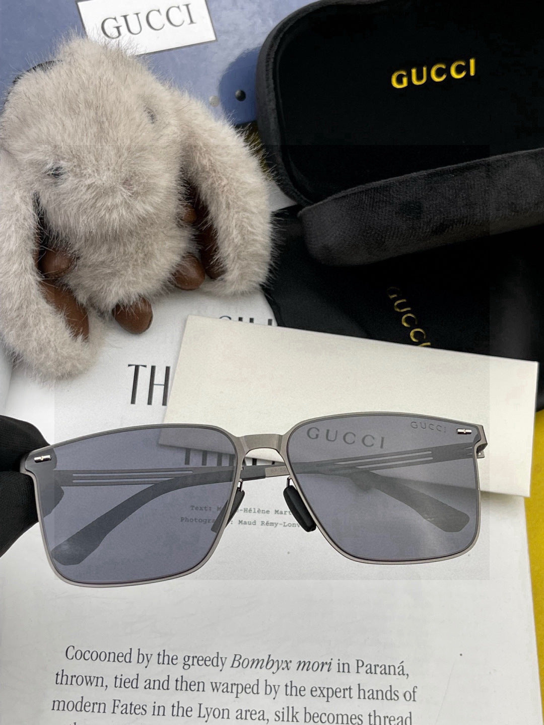 Gucci G176 Polarized Aviator Red Lens Sunglasses for Men - detail image 2