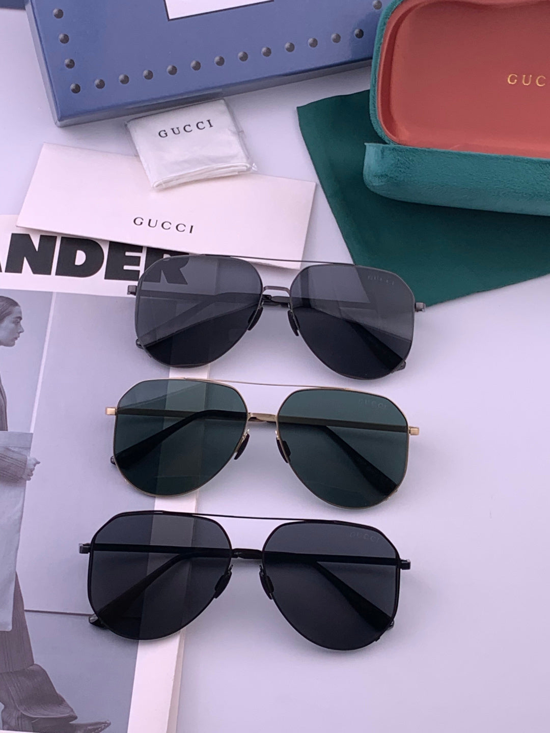 Gucci G7380 Fashion Gold Lens Sunglasses for Men & Women - detail image 7