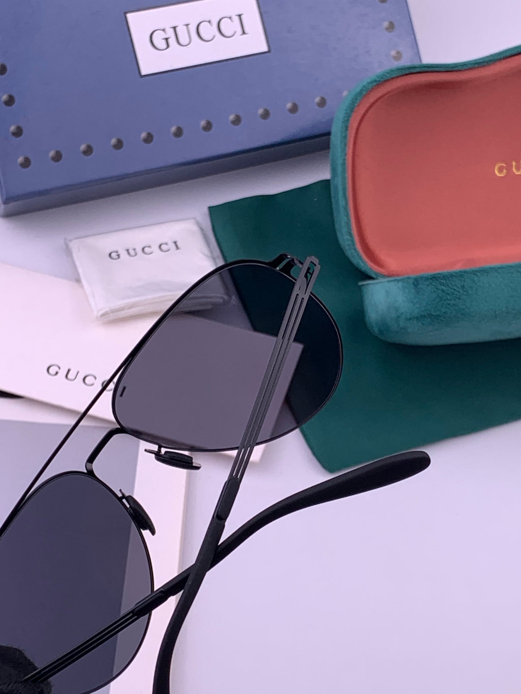 Gucci G0515 Polarized Aviator Gold Lens Sunglasses for Men - 486465 - detail image 4