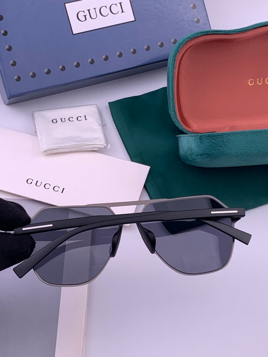 Gucci G3807 Polarized Aviator Gold Lens Sunglasses for Men - 486469 - detail image 6
