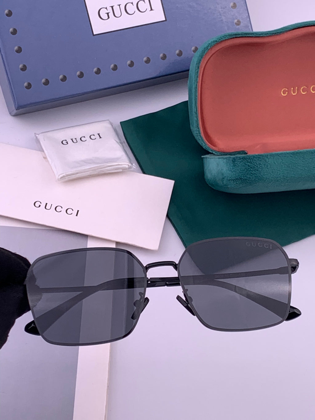 Gucci G6881 Polarized Aviator Brown Lens Sunglasses for Men
