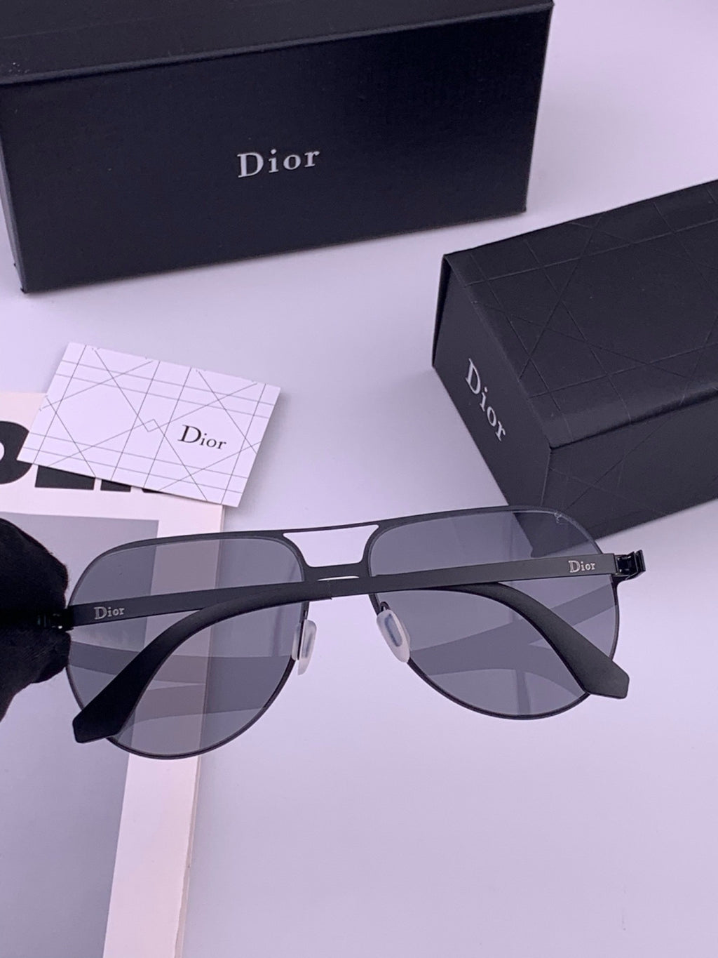 Dior 2503 Oversized Orange Lens Sunglasses for Men & Women - detail image 5