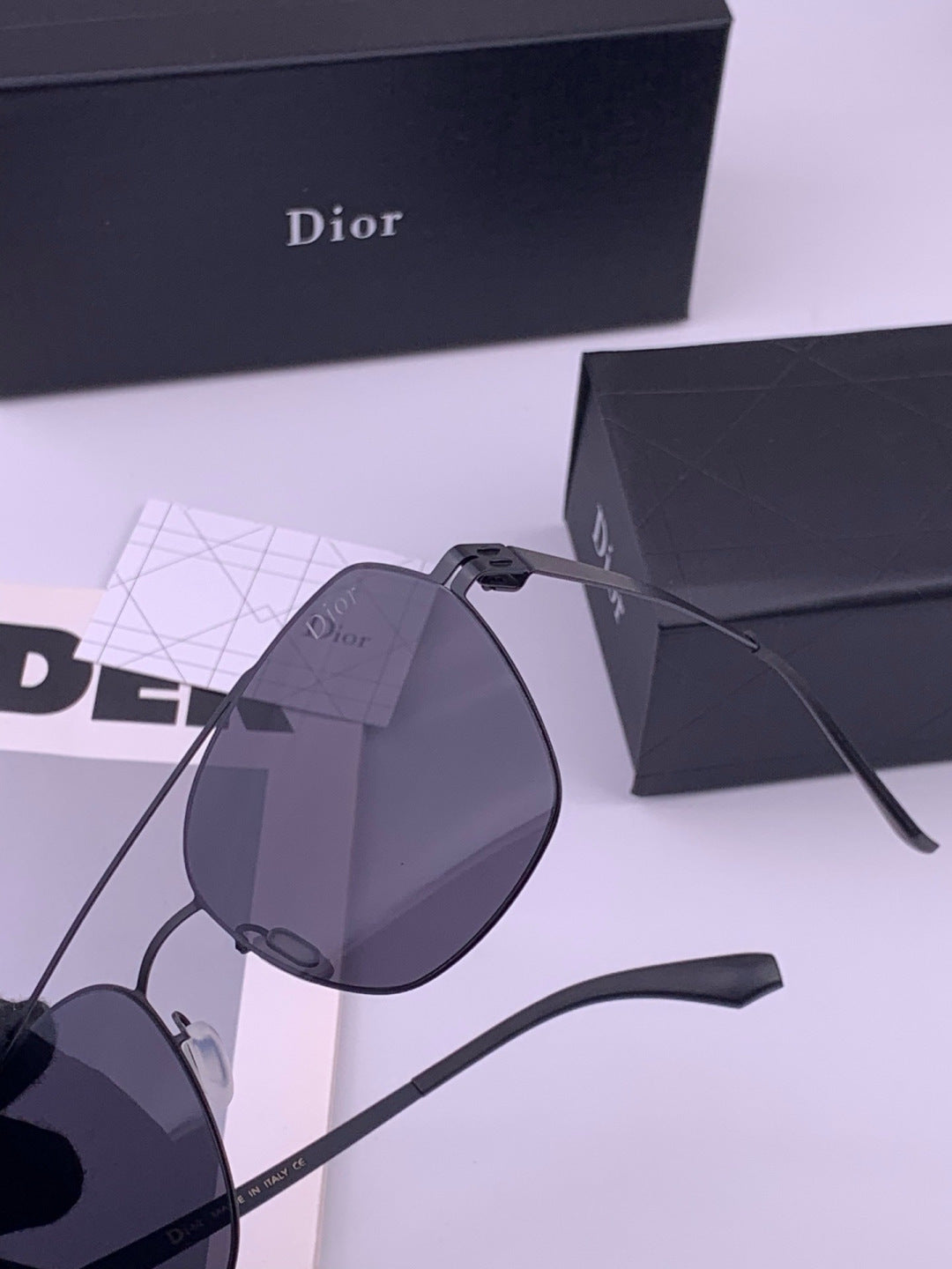 Dior Oversized Orange Lens Sunglasses for Men & Women - detail image 2