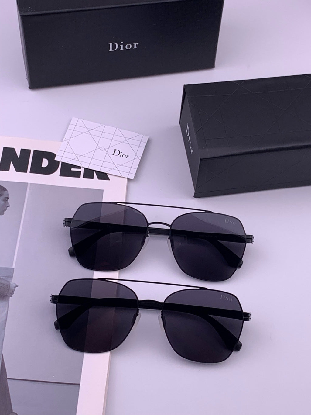 Dior Oversized Orange Lens Sunglasses for Men & Women - detail image 6