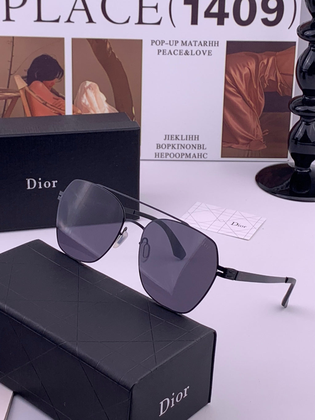 Dior Oversized Orange Lens Sunglasses for Men & Women