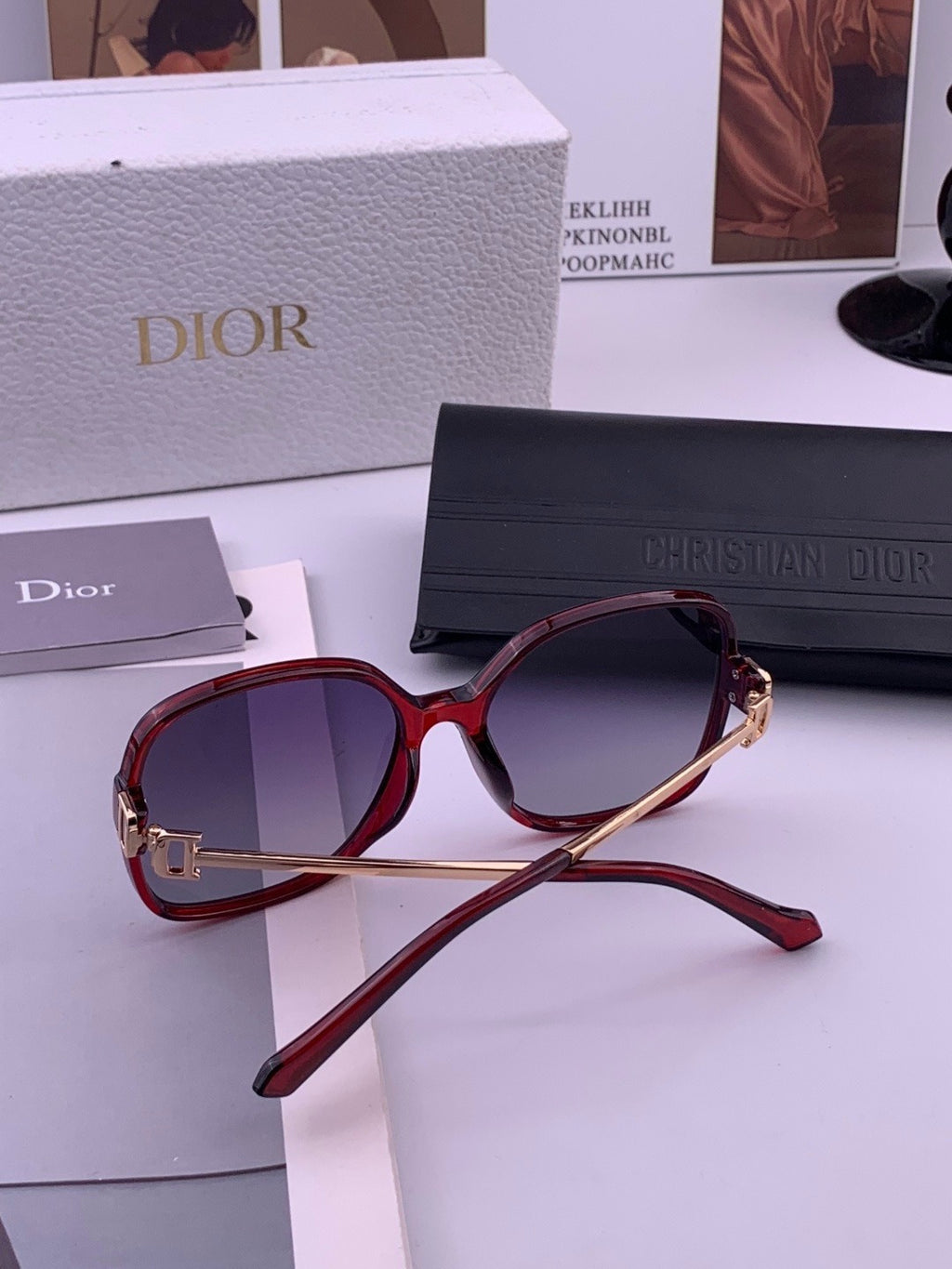 Dior D8266 Polarized Fashion Black Lens Sunglasses for Men & Women - detail image 5