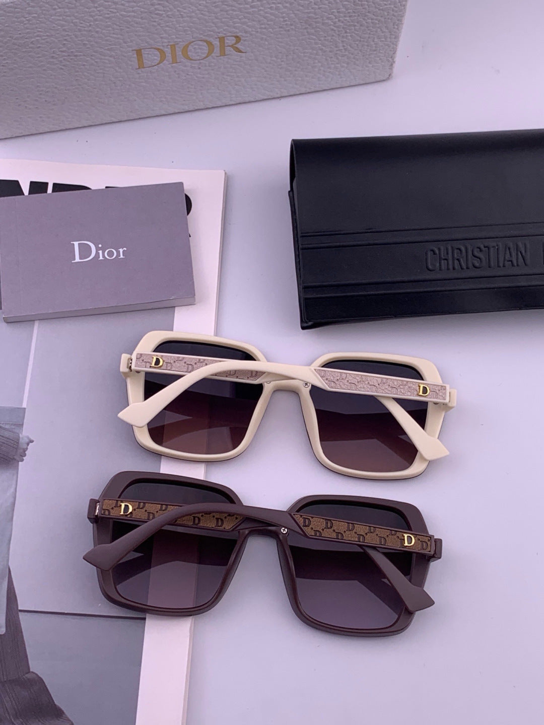 Dior D3200 Polarized Fashion Black Lens Sunglasses for Men & Women - detail image 4