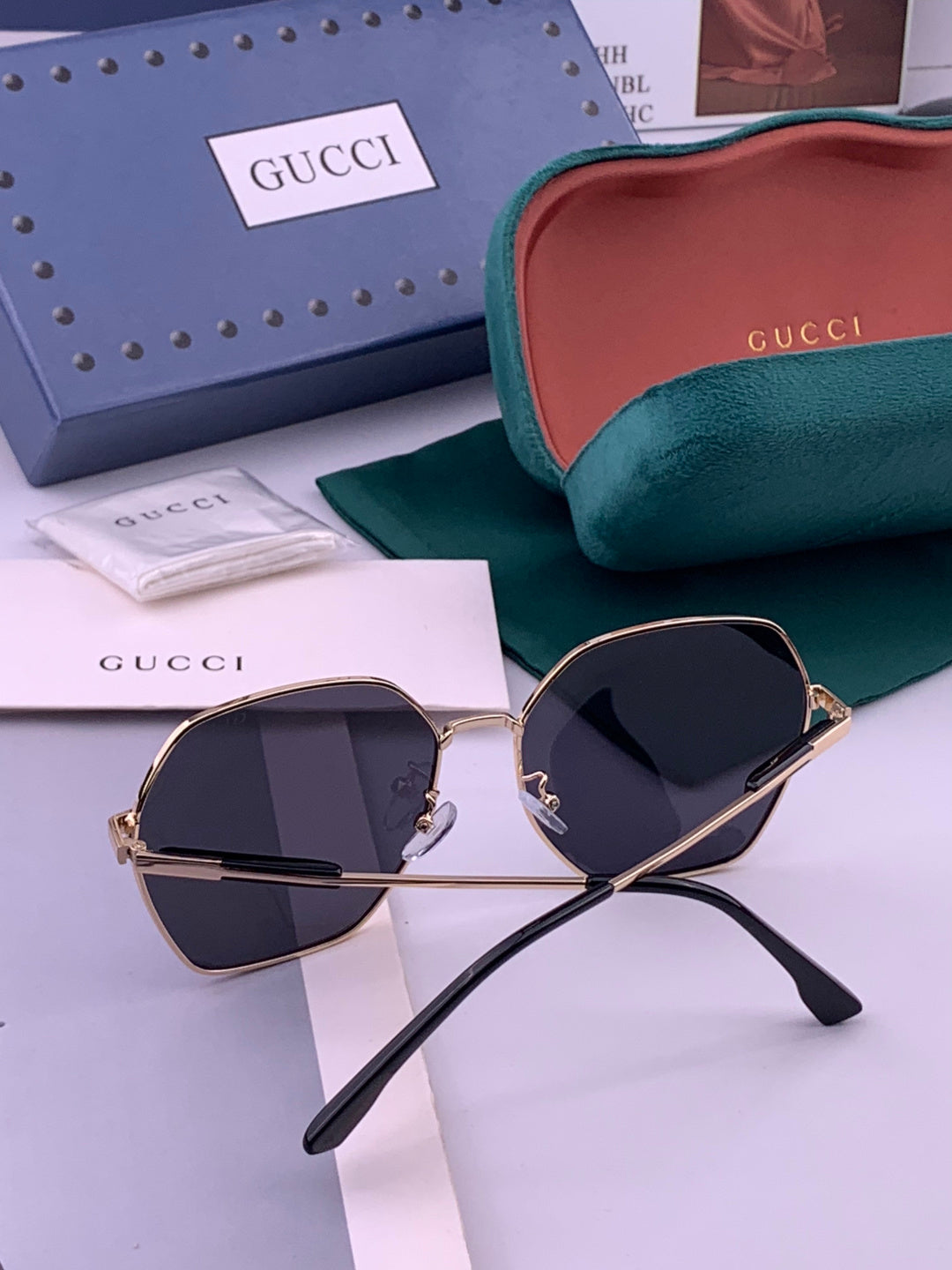 Gucci G9822 Polarized Oversized Brown Lens Sunglasses for Men & Women - 486389 - detail image 5
