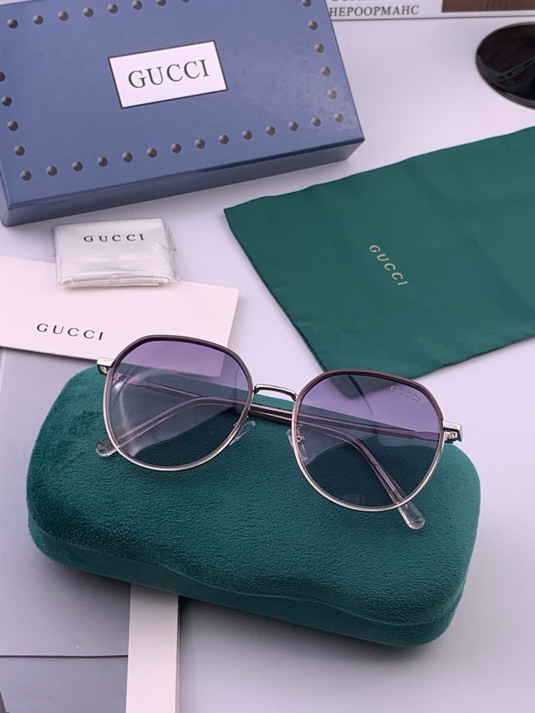Gucci G3825 Polarized Square Brown Lens Sunglasses for Women - detail image 7