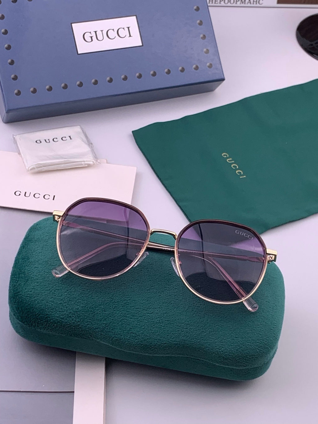 Gucci G3825 Polarized Square Red Lens Sunglasses for Women - detail image 7