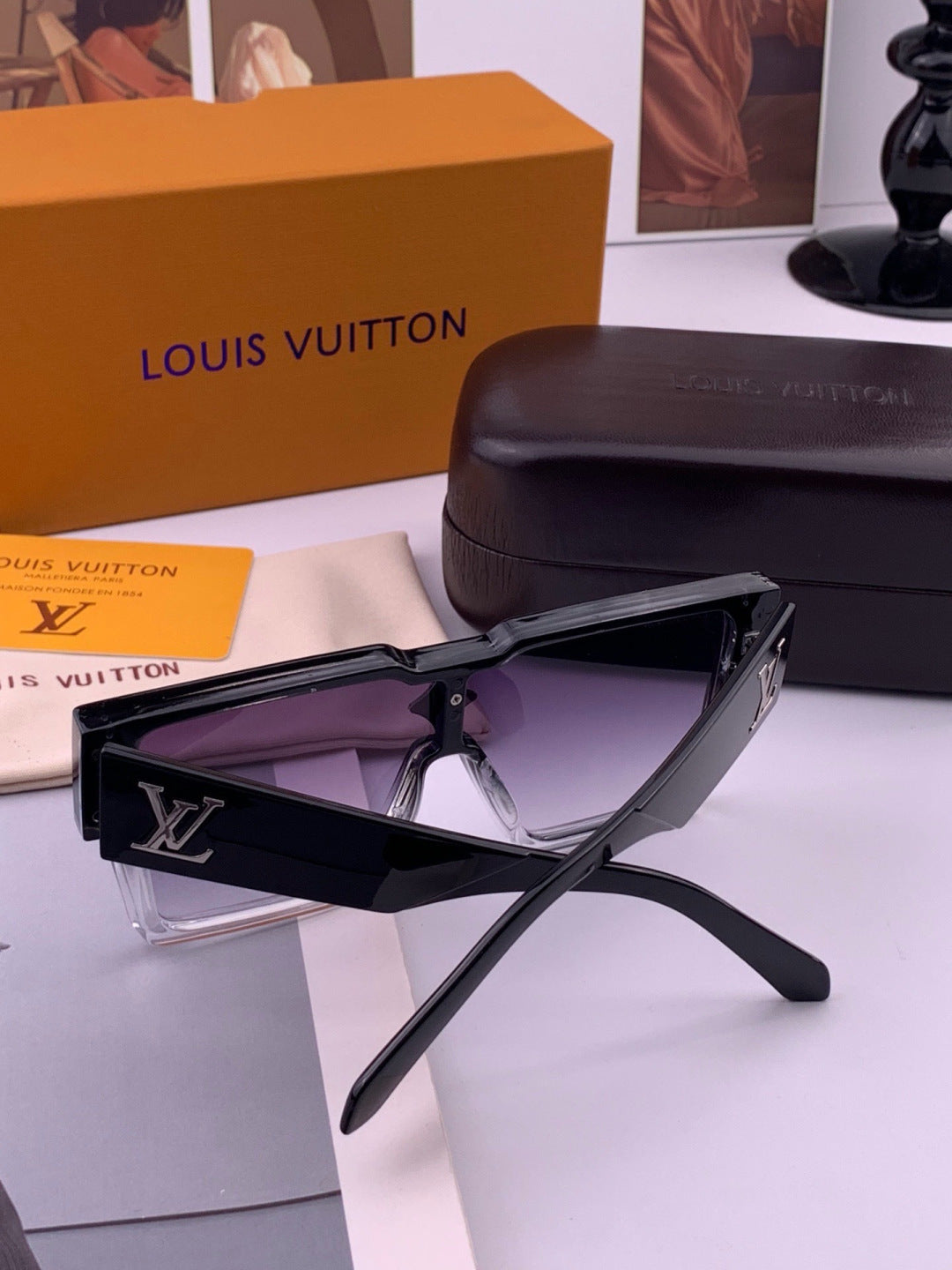 Louis Vuitton L7600 Square Black Lens Sunglasses for Women - 486172 - detail image 7