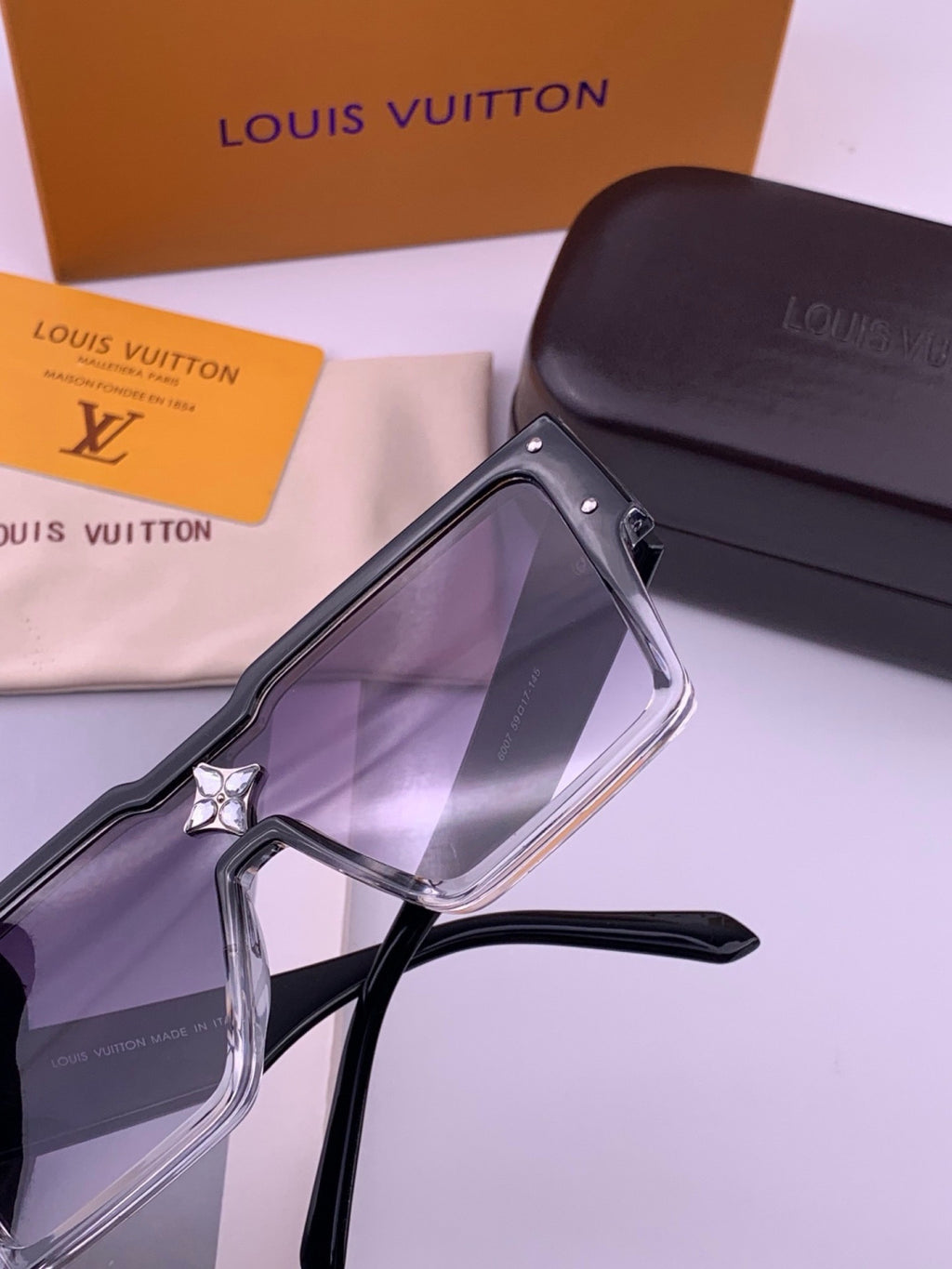 Louis Vuitton L7600 Square Black Lens Sunglasses for Women - 486172 - detail image 5