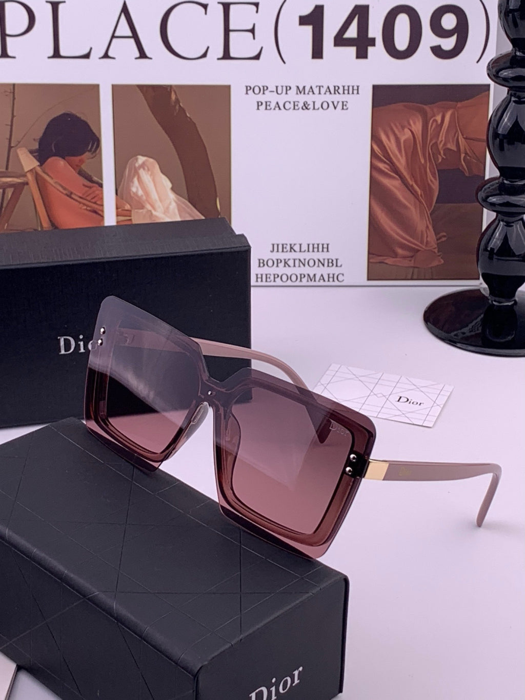 Dior D7996 Fashion Gold Lens Sunglasses for Men & Women - detail image 2