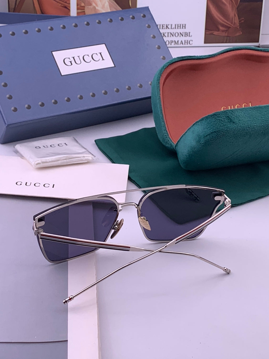 Gucci G152 Polarized Aviator Gold Lens Sunglasses for Men & Women - 486385 - detail image 7