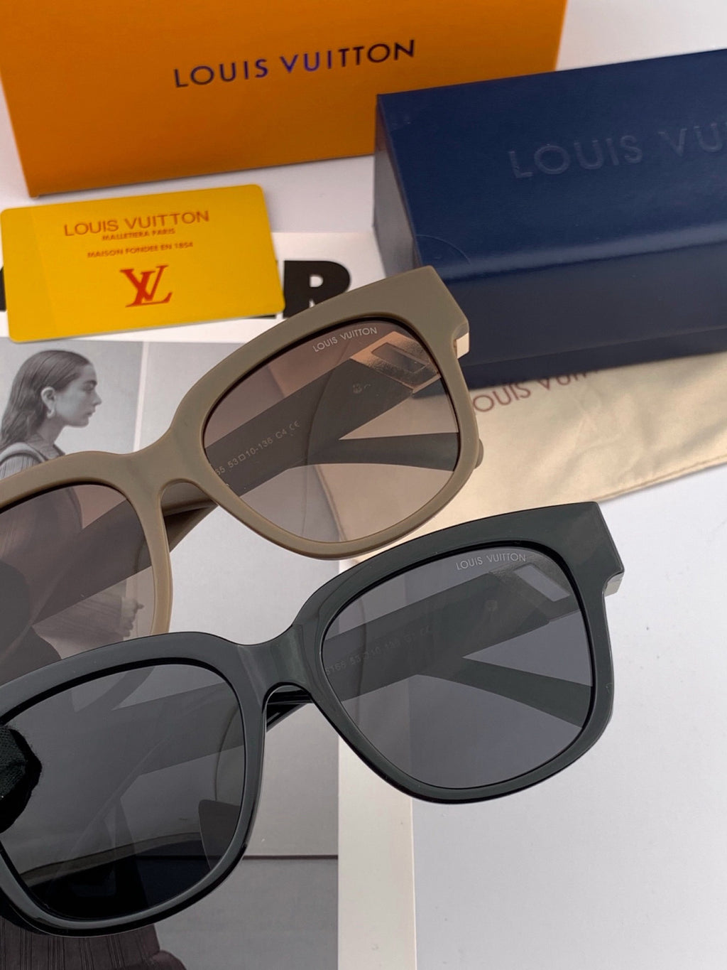 Louis Vuitton L3992 Polarized Square Brown Lens Sunglasses for Men & Women - detail image 5
