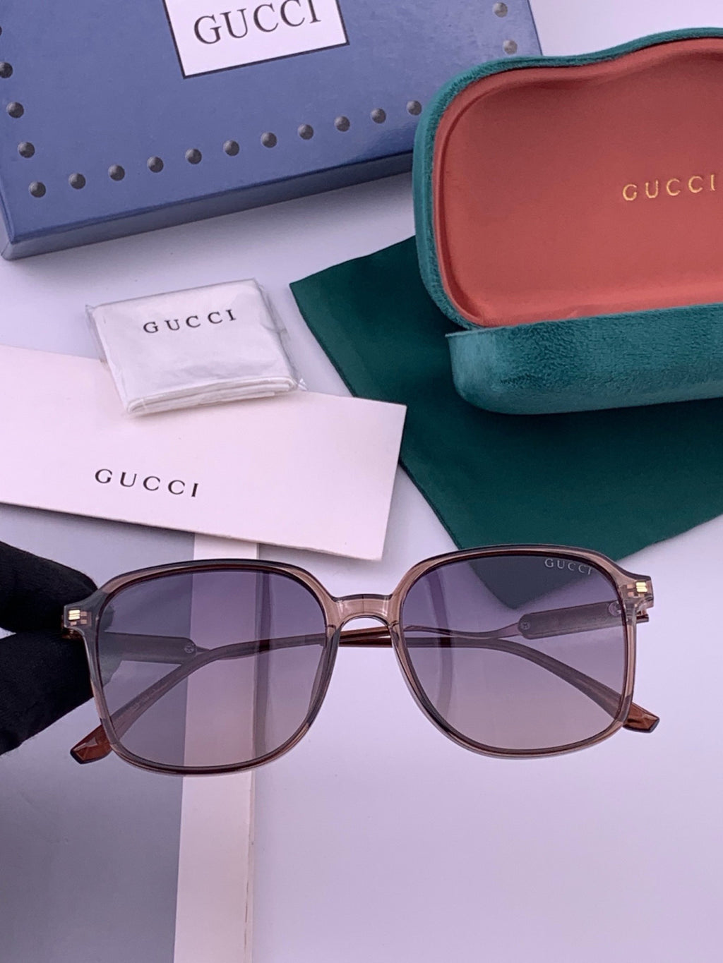 Gucci G7231 Metal Fashion Red Lens Sunglasses for Men & Women