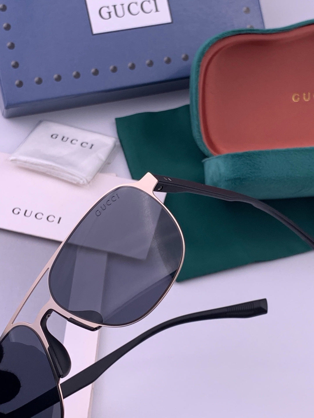 Gucci G2807 Polarized Aviator Black Lens Sunglasses for Men - 486370 - detail image 3