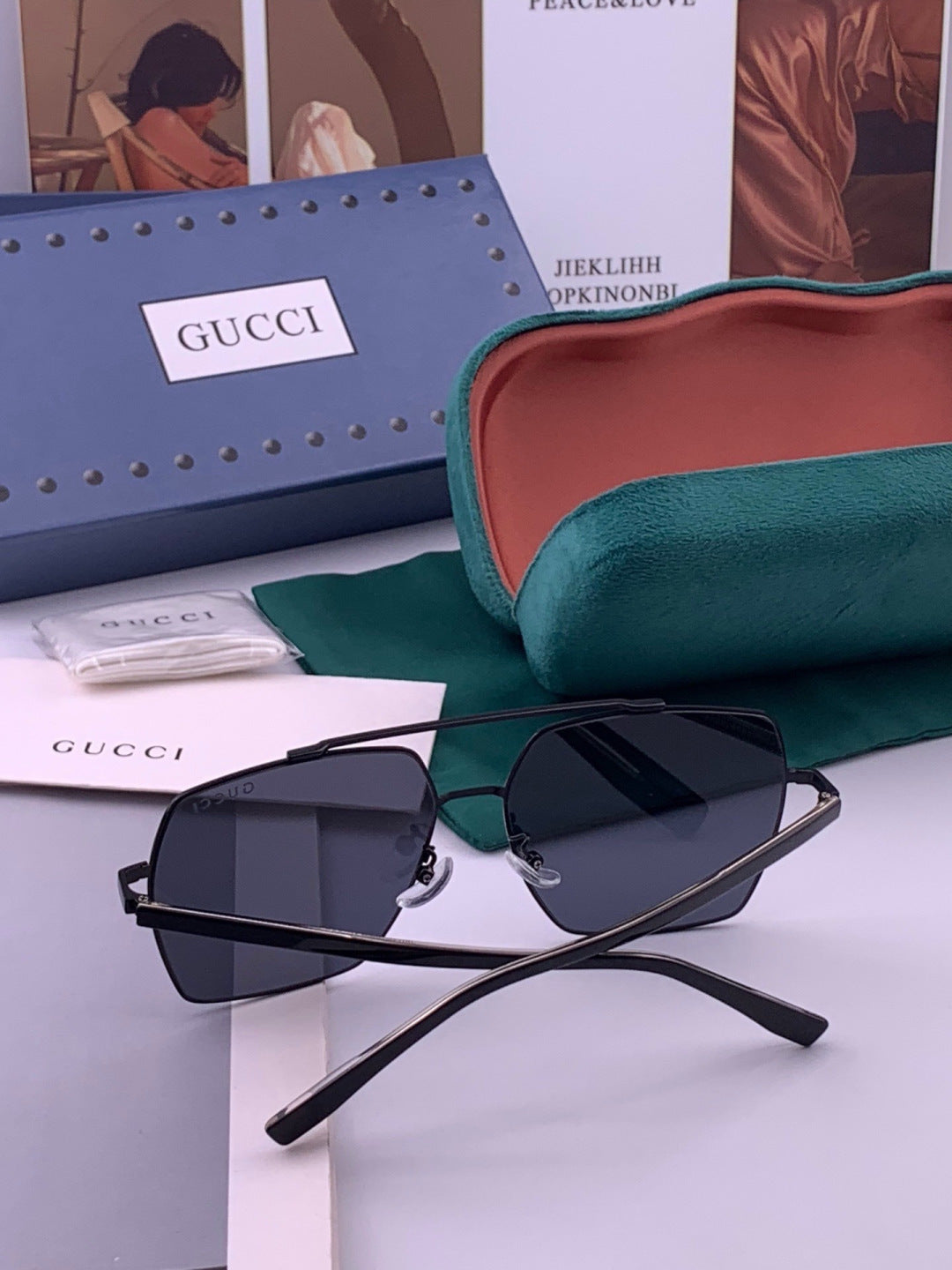 Gucci G5803 Polarized Aviator Black Lens Sunglasses for Men - 486375 - detail image 5