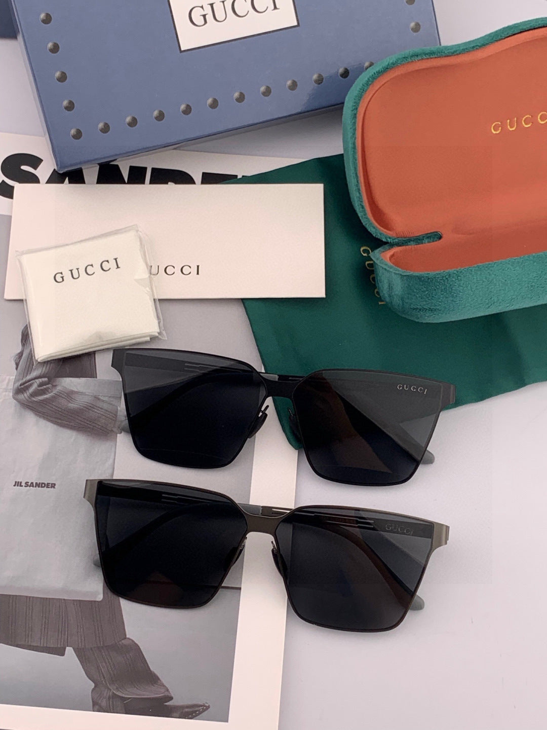 Gucci G9225 Polarized Aviator Gold Lens Sunglasses for Men - detail image 7