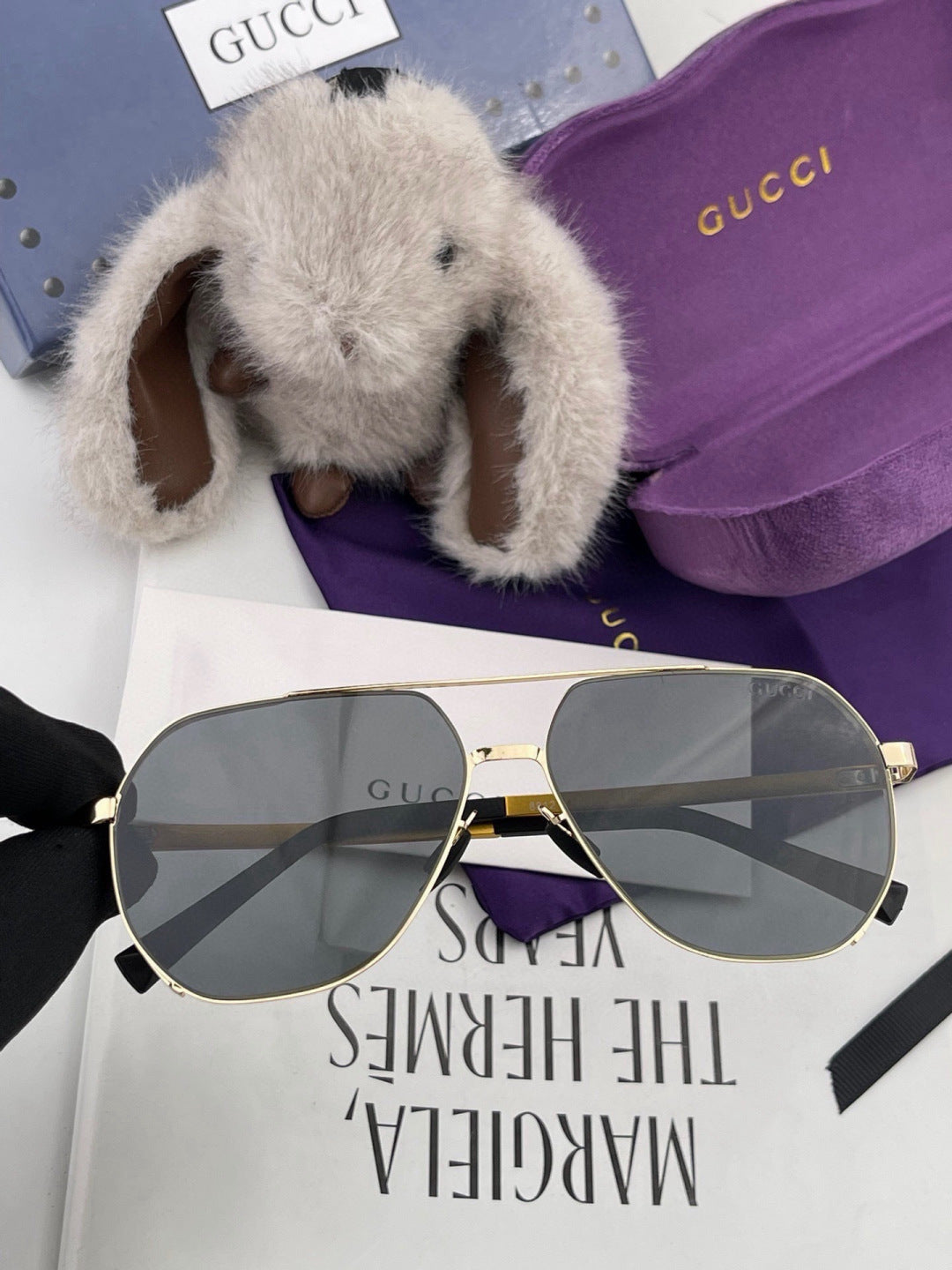 Gucci G2881 Polarized Aviator Gold Lens Sunglasses for Men - 486351 - detail image 2
