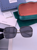 Gucci G0772 Polarized Square Gold Lens Sunglasses for Women