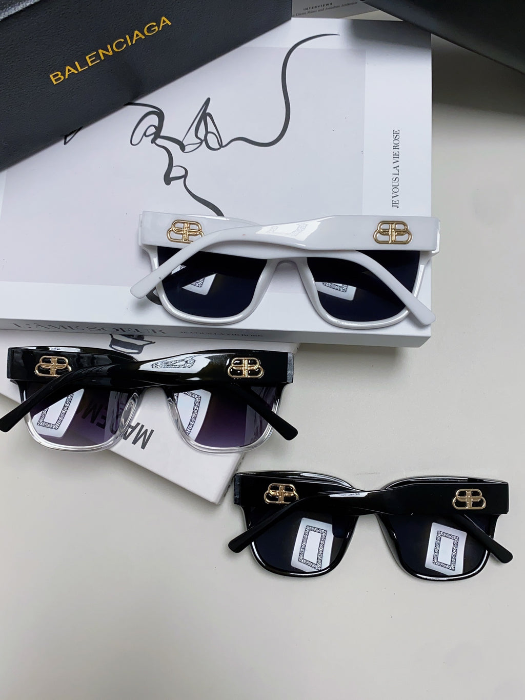 Balenciaga Fashion Black Lens Sunglasses for Men & Women - 382925 - detail image 7