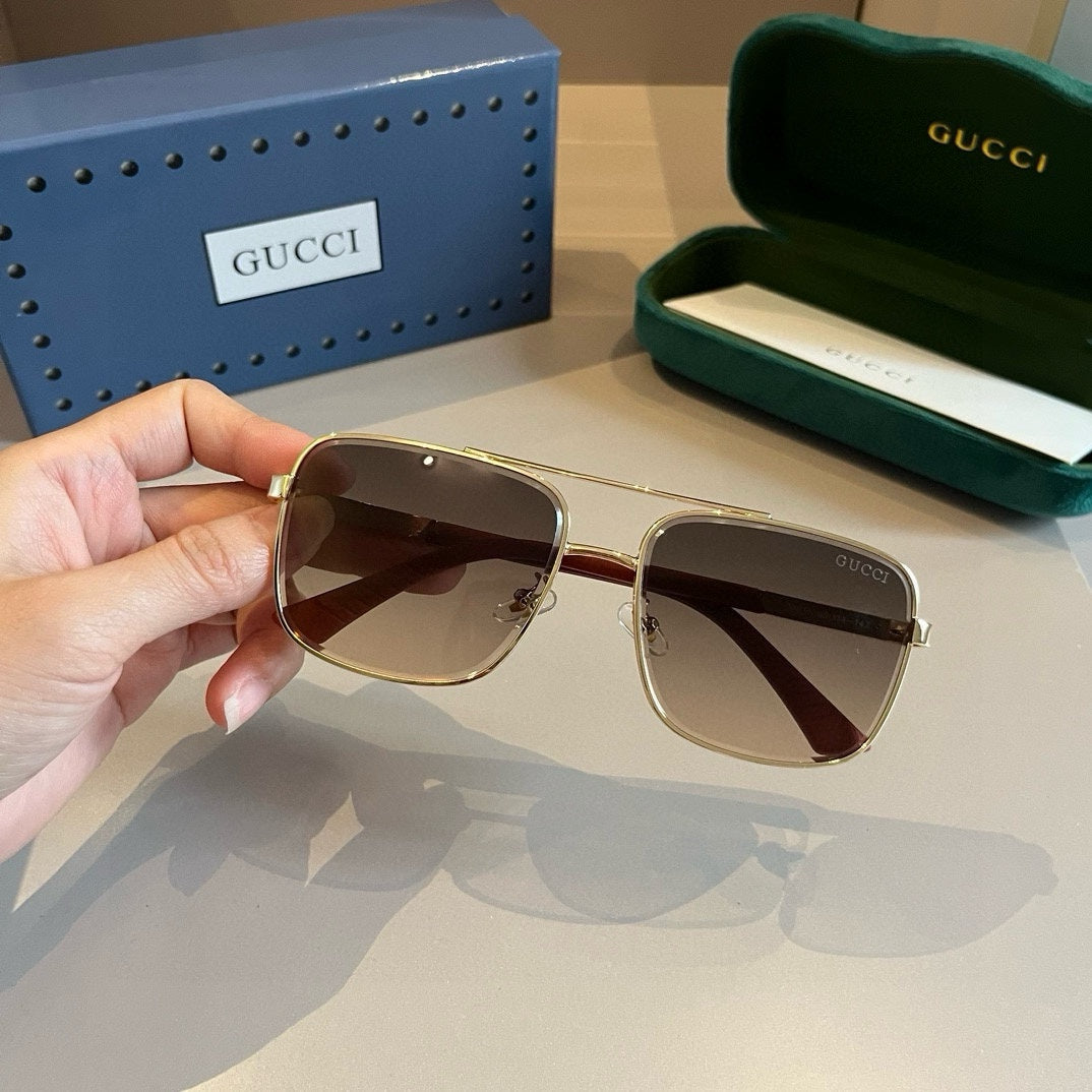Gucci Metal Aviator Gold Lens Sunglasses for Men & Women - 997681 - detail image 3