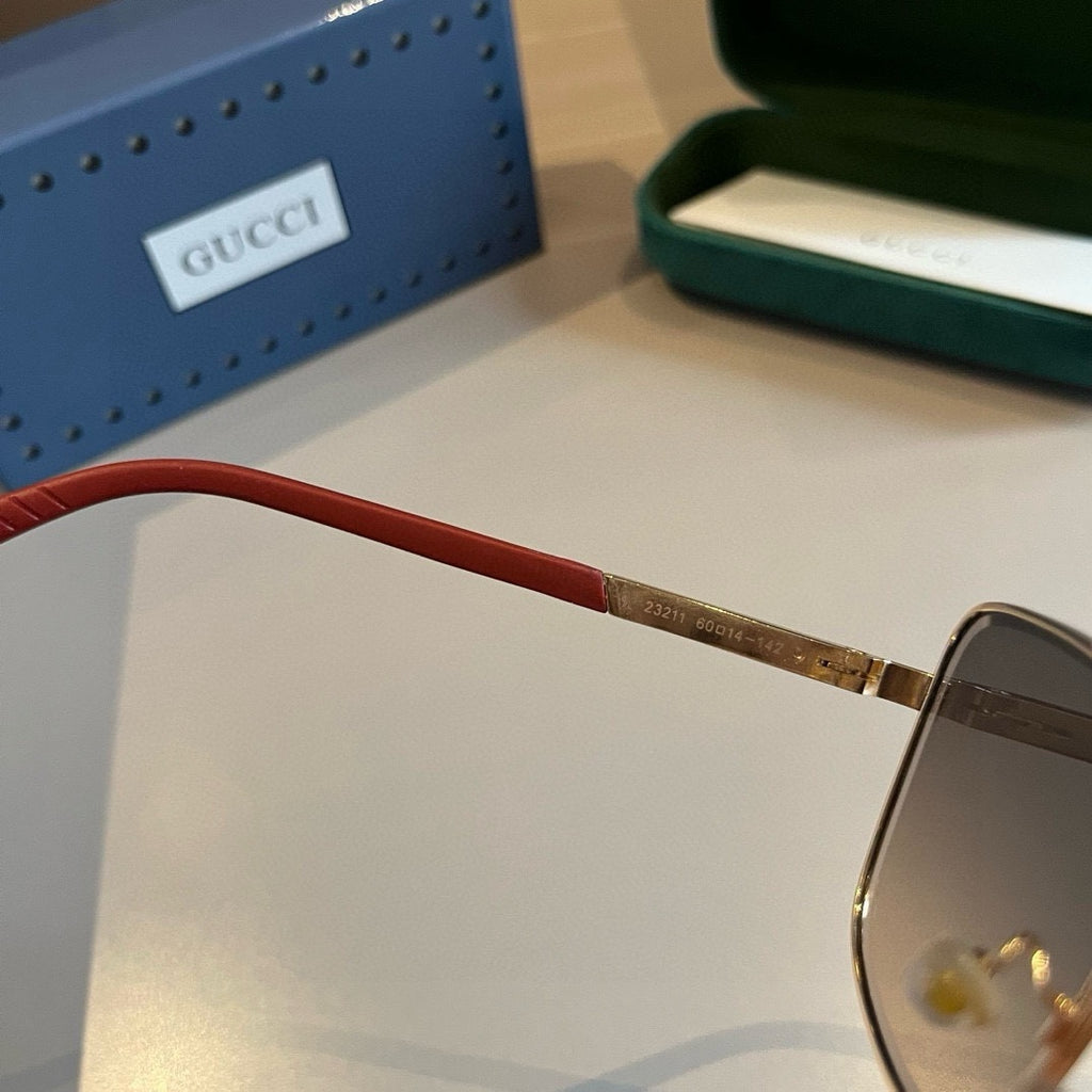Gucci Metal Aviator Gold Lens Sunglasses for Men & Women - 997681 - detail image 9