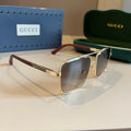 Gucci Metal Aviator Gold Lens Sunglasses for Men & Women - 997681