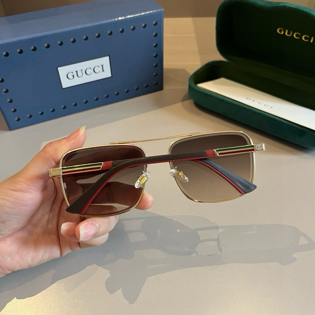 Gucci Metal Aviator Gold Lens Sunglasses for Men & Women - 997681 - detail image 6