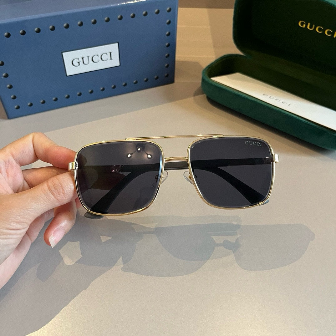 Gucci Metal Aviator Gold Lens Sunglasses for Men & Women - 997682 - detail image 2