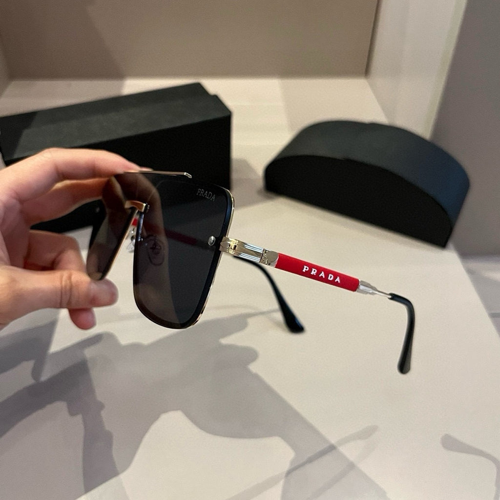 Prada Polarized Fashion Silver Lens Sunglasses for Men - 415690 - detail image 4