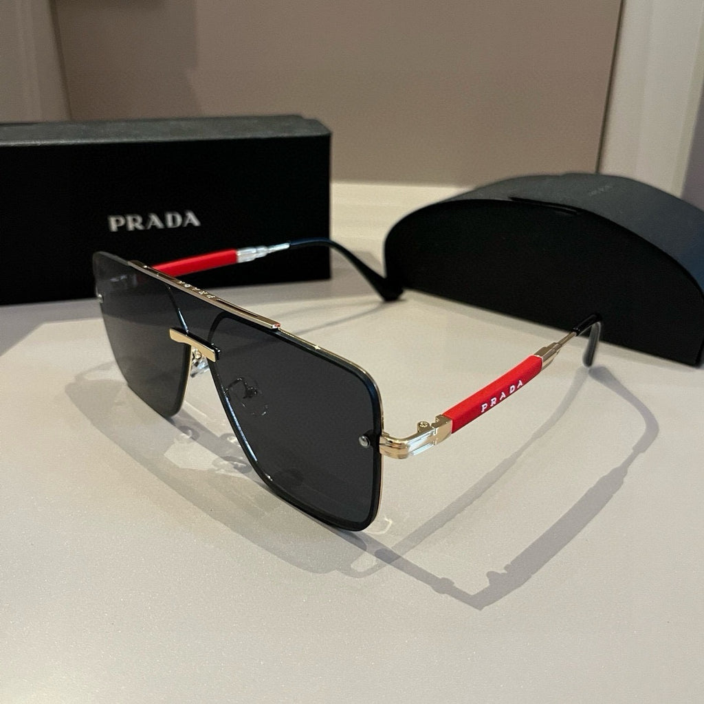 Prada Polarized Fashion Silver Lens Sunglasses for Men - 415690 - detail image 2